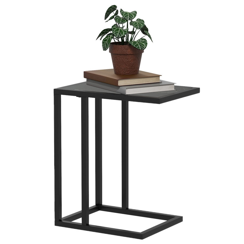 Coyla C Table End Table, Black Marble