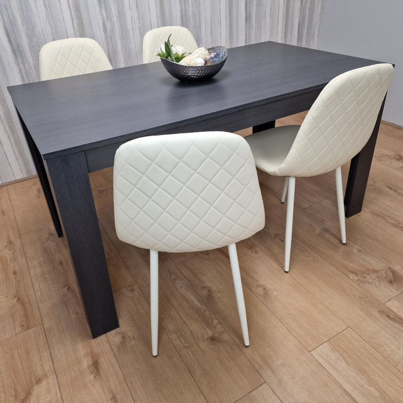 Gerritt 4 -Person Dining Set, 75" H x 77" W x 117" L