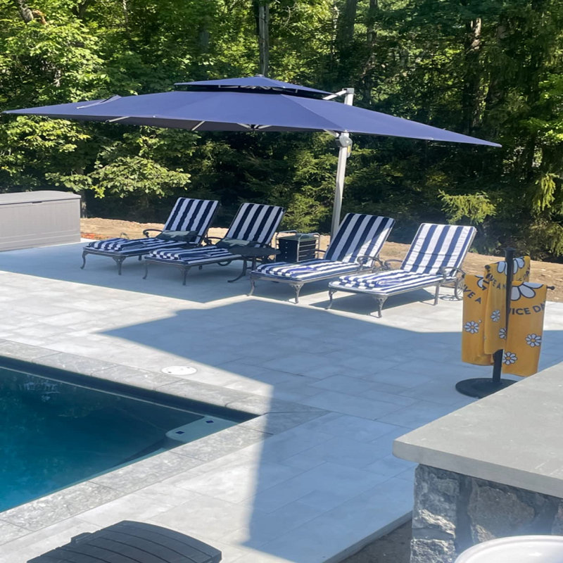 304cm X 365cm Rectangular Cantilever Parasol, Navy Blue