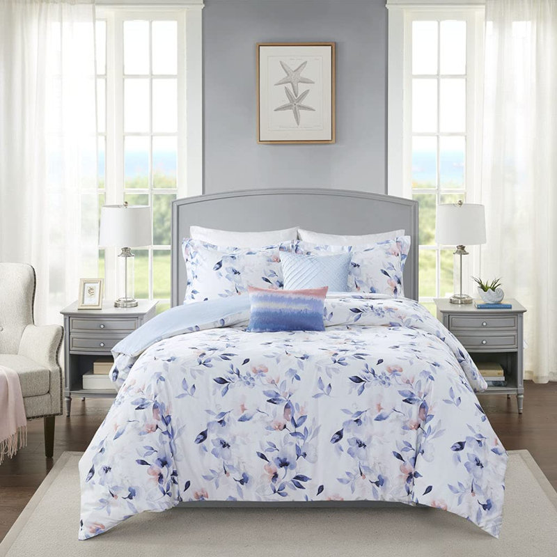 Floral Comforter, King Comforter + 5 Additional Pieces