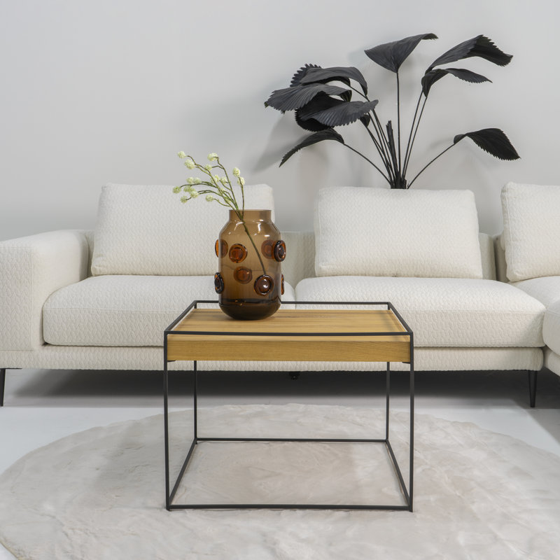 Lanette Four Leg Coffee Table, 46cm H x 60cm W x 60cm D, Natural Oak