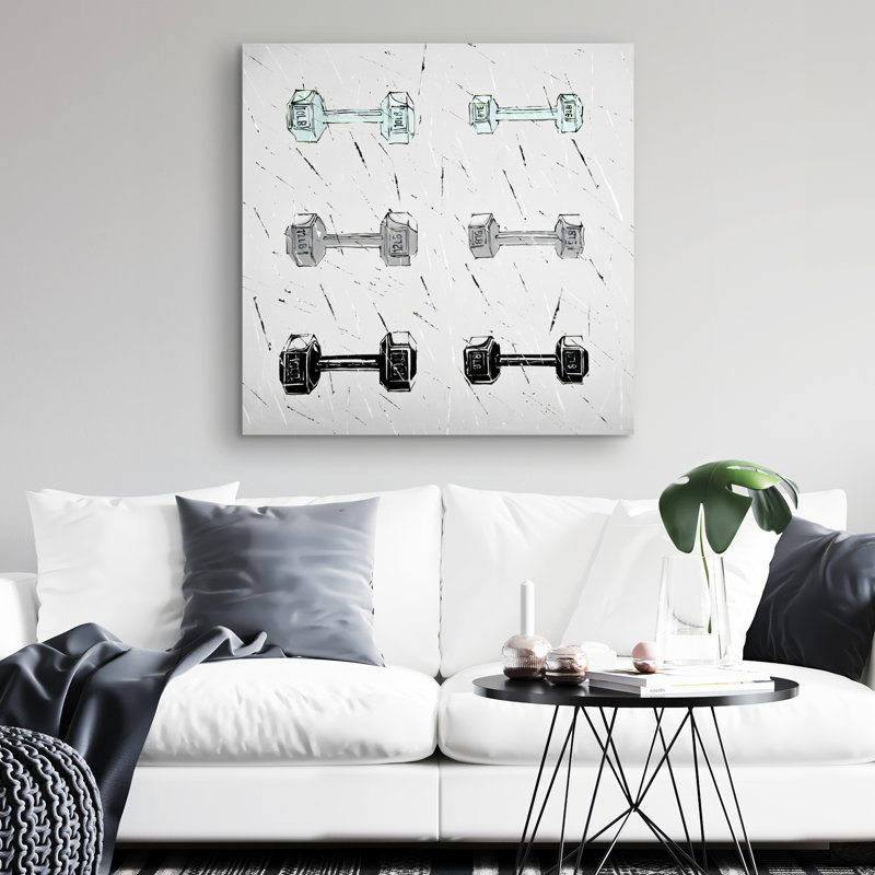 Dumbbells - 32"x32" art on canvas