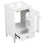 Meuble-lavabo simple 20 po avec comptoir en céramique encastré