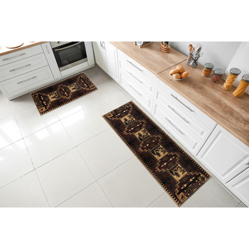 Tapis lavable à la machine Barkley, Tapis de couloir H 2 pi 2 po x l 7 pi 6 po