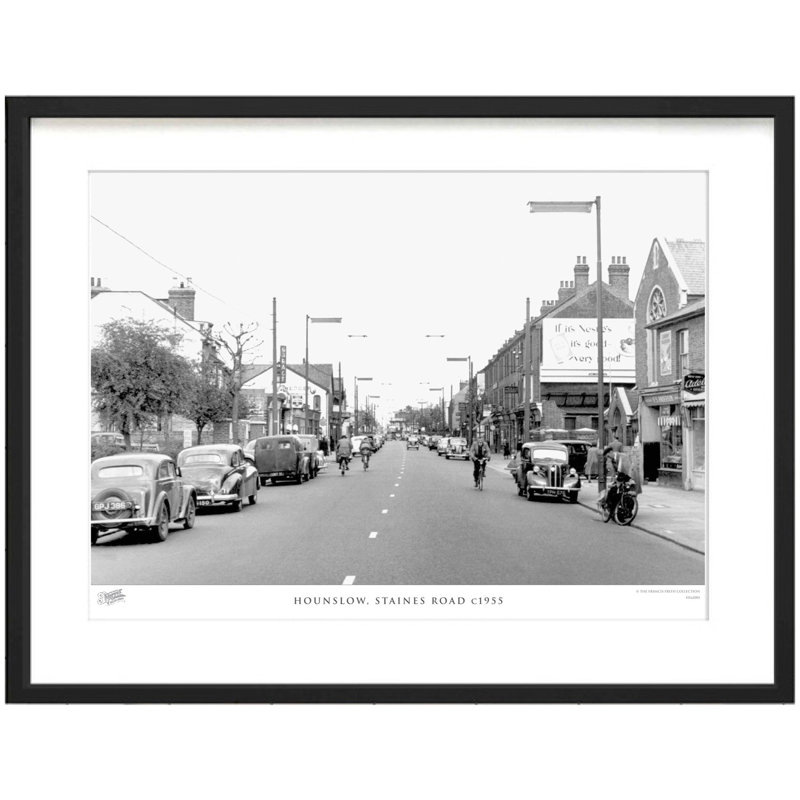 Hounslow, Staines Road C1955 by Francis Frith - Single Picture Frame Print, 28cm H x 36cm W x 2.3cm D