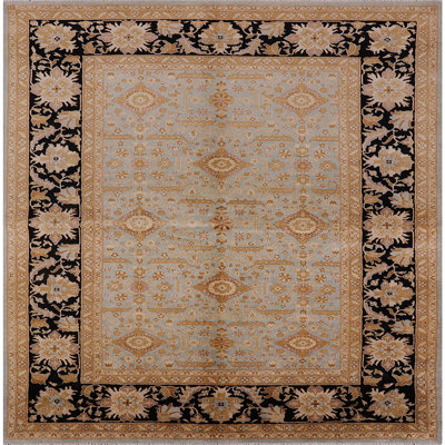 Raghi Oriental Brown/Blue Area Rug
