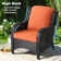 Wicker/Rattan 2 - Person Seating Group With Cushions