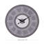 Horloge murale décorative perlée en bois gris avec accents blancs