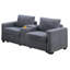 Canapé 2 pièces de style moderne avec coussin de dossier et pieds en plastique-911486678