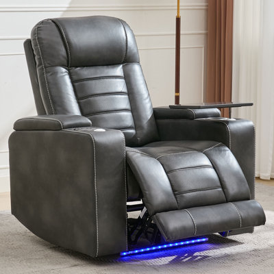 39'' Wide Power Recliner With Smart Cup Holder Power Headrest And Wireless Charger