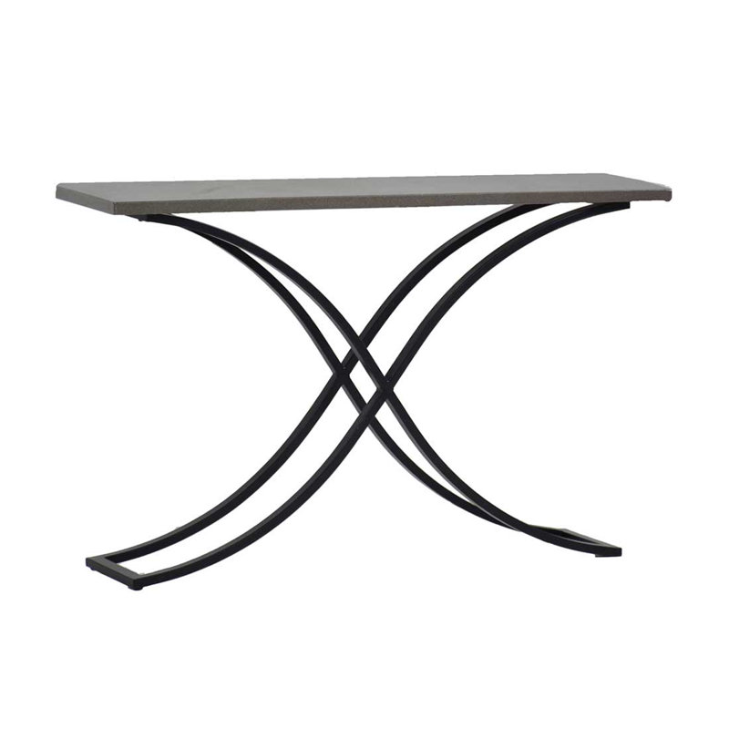 Marco 52" Steel Console Table, Dove Gray