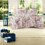 Ensemble de literie réversible à motif floral 3 pièces, édredon en microfibre légère, style botanique rose