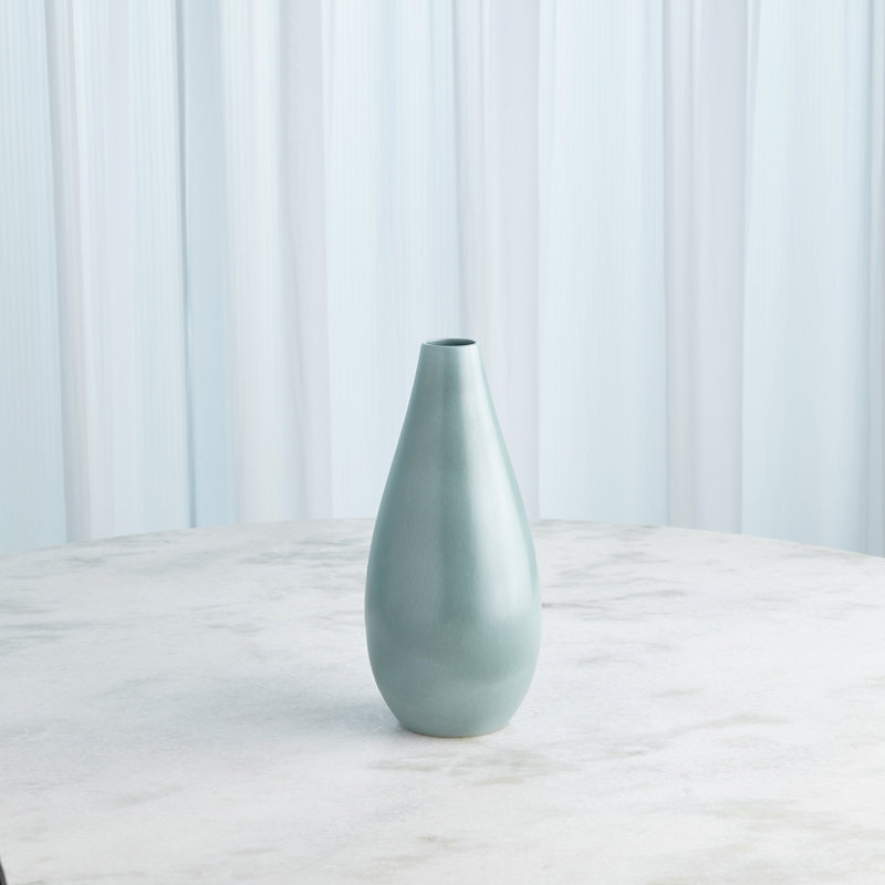 Handmade Ceramic Table Vase, 14.5" H x 6.75" W x 6.75" D