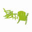 Chaise Adirondack à bascule en plastique avec table Laguna-985718998