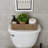 Wicker Storage Basket with Built-in Handles, Rectangular Bathroom Organizer for Toilet Tank, Vanity, Decor, Kitchen