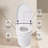 Heated Seat Toilet - Adjustable Temp, Dual Flush, Foot Infrared Sensor, Led Night , Compact Model Space