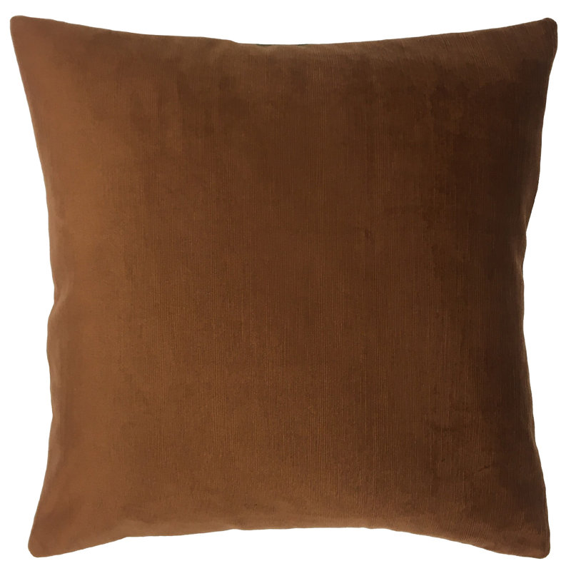  Housse et insert de coussin carré en velours, 20 po x 20 po, Cuivre