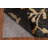 Abstract Black Area Rug 5x6