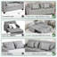 2 Seater Linen Sofa Bed-284399726
