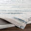 Ivory Dark Blue Modern Rug, Striped Stain Resistant Easy to Clean Rug For Living Room, Dining Room, Bedroom, Kitchen-2121916148