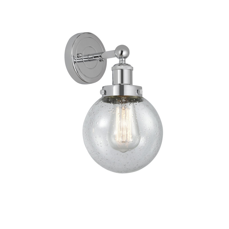 Chickamauga Armed Sconce, Polished Chrome, Seedy