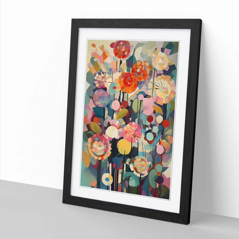 Retro Flowers Vol.12 - Framed Print, Black, 34cm H x 25cm W x 2cm D