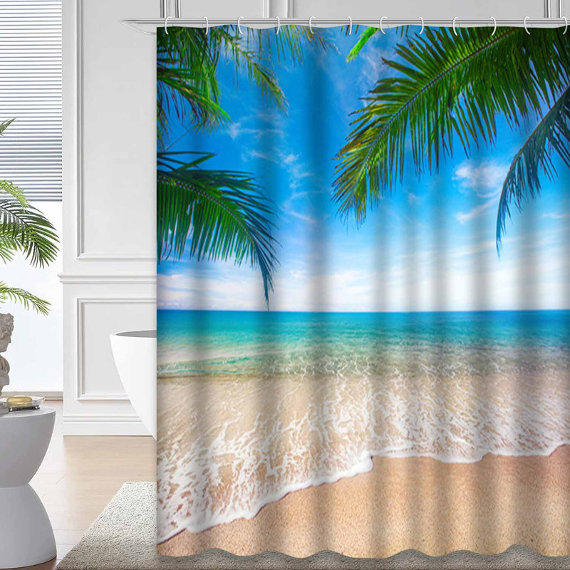 Tropical Beach Coconut Palm, L 72 po x l 84 po