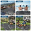Tapis extérieur réversible en plastique imperméable noir / gris recyclé P.E.T.-1118439604-1118439608