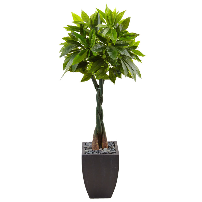 60'' Faux Foliage Tree in Stone Planter