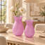 Vases de table en verre texturé dépoli en forme de tulipe Fleurine, ensemble de 2, verre coloré, violet-42260729