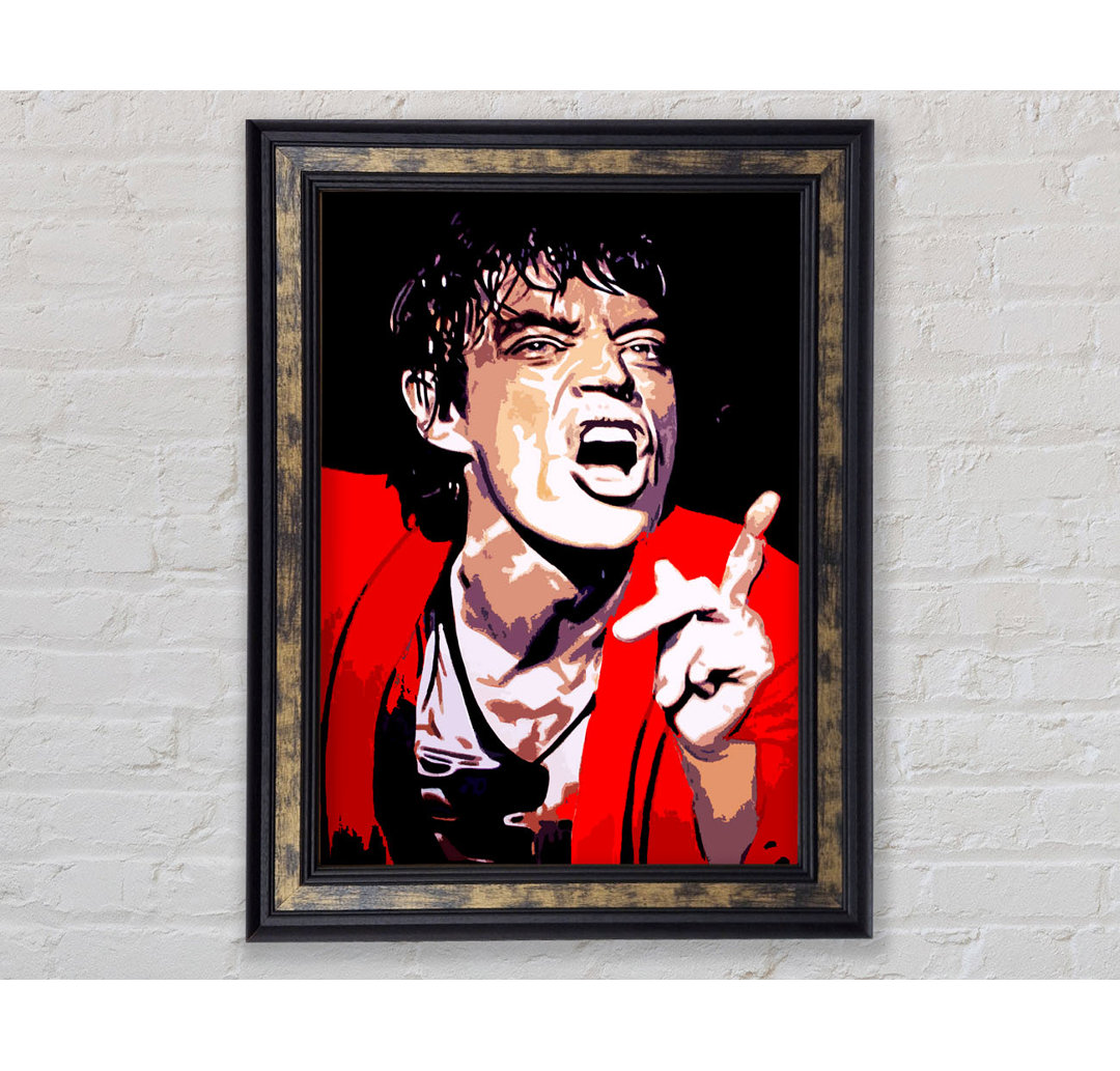 Mike Jagger - Bilderrahmen Kunstdrucke