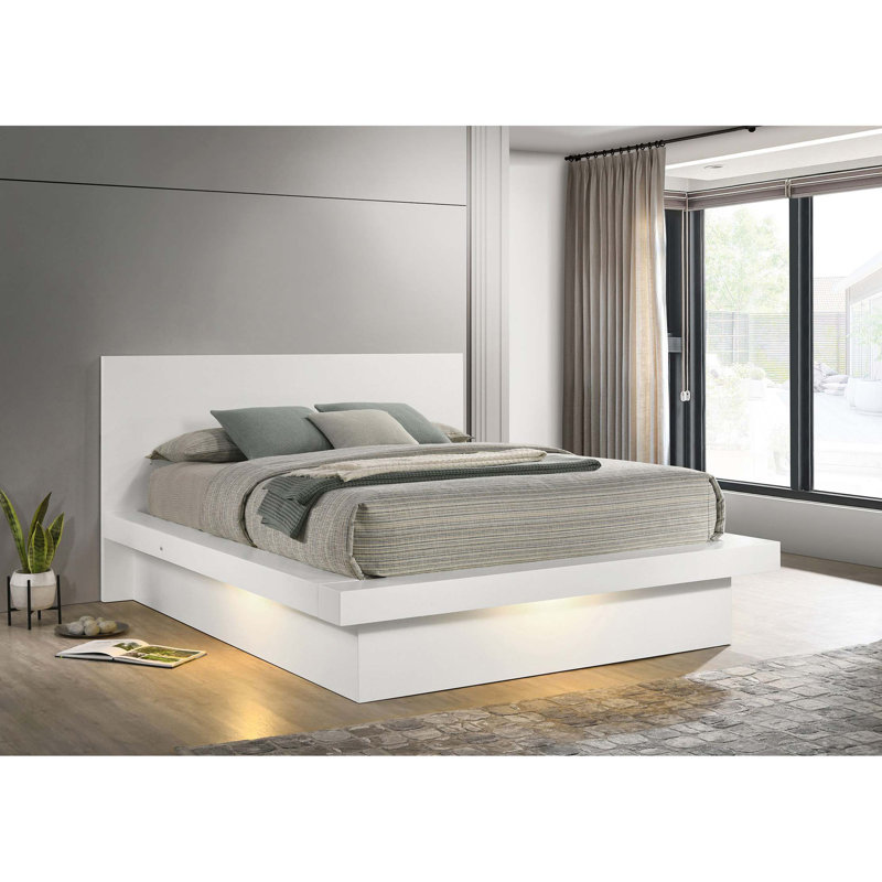 Wood LED Panel Bed