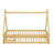 Tent-Shaped Floor Bed With Guardrails, Slats, And Door-1337130536
