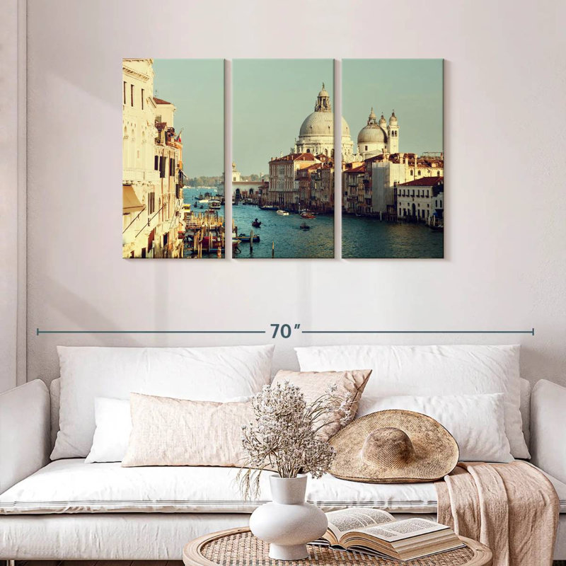 Kavia Grand Canal à Venise, H 28 po x l 45 po
