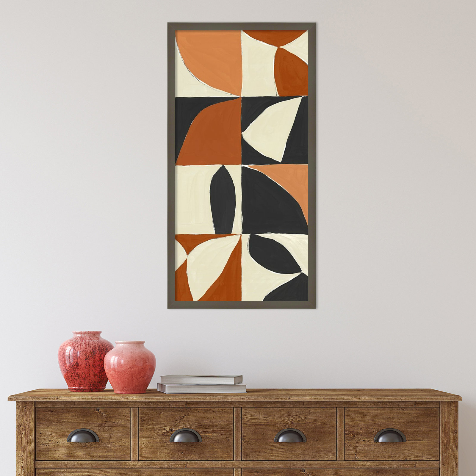 Honoring Matisse Warm by Isabelle Z, Gray, 33" H x 17" W x 1" D