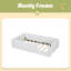 Lit plateforme tapissier simple avec garde-corps et station de charge
