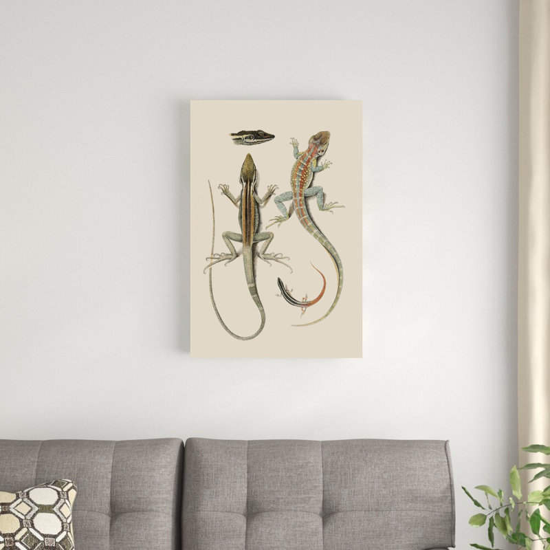 Lézards antiques II, H 30 po x l 20 po