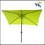 Parasol d'extérieur à DEL solaire de haute qualité 10 x 6,5T avec manivelle et bouton-poussoir inclinable pour le jardin-544744489