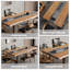 Table de salle à manger rectangulaire en bois massif brun-1117715878