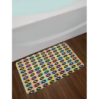 Leavenworth Polyester Anti-Skid Bath Mats, Hand Woven Luxury Rectangle Non Slip Bathroom Rugs Eider & Ivory Color: Aqua, Size: 20 x 32