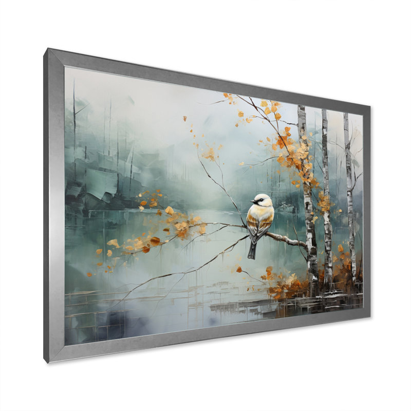 Birch Woods Ethereal Elegance I - Impression, H 30 po x l 40 po x P 1,5 po, Cadre photo argenté