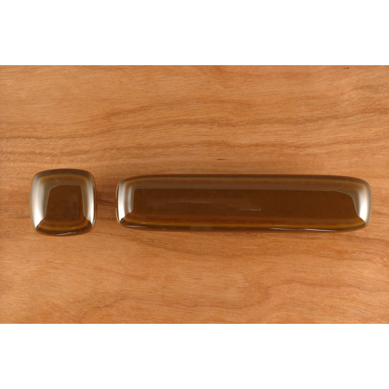 Stratum 3" Centre to Centre Bar Pull, Woodland/Umber, Satin Nickel