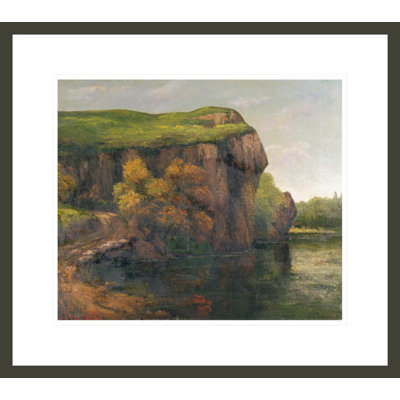 «Rocky Cliff» par Gustave Courbet, impression giclée encadrée