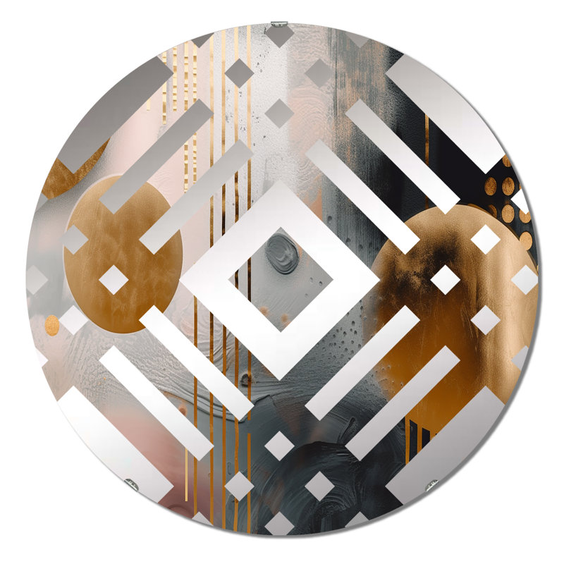 Demariona - Miroir décoratif diamant, 23,6 po x 23,6 po