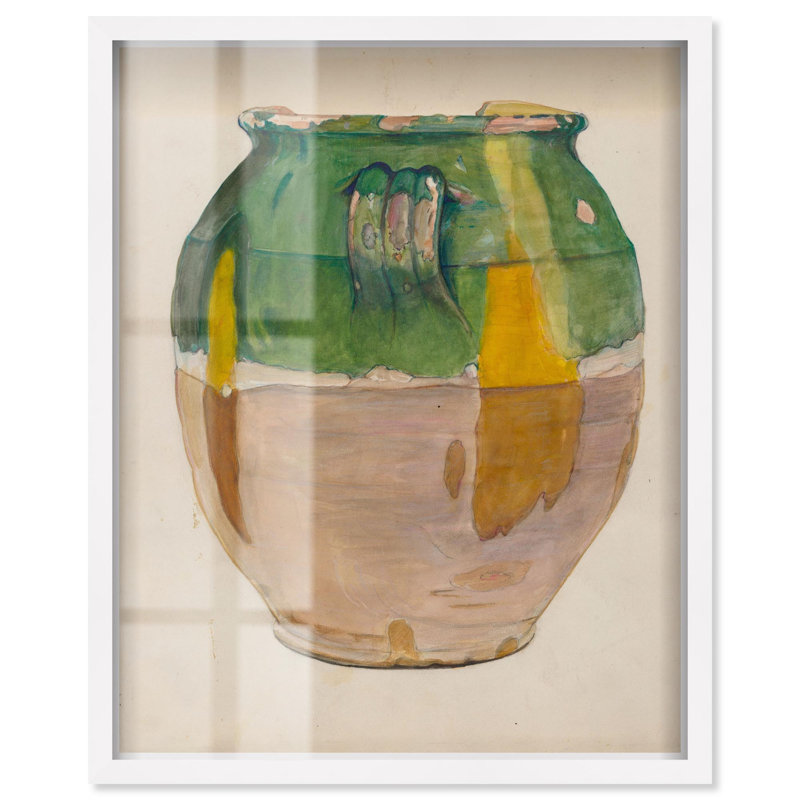 «Humble Vessel Shadowbox Print» par Art Remedy, H 46 po x l 37 po, Blanc