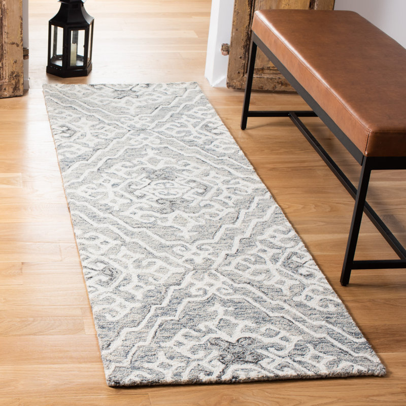 Tapis en laine touffeté à la main Jones Street, Tapis de couloir 2 pi 3 po x 7 pi