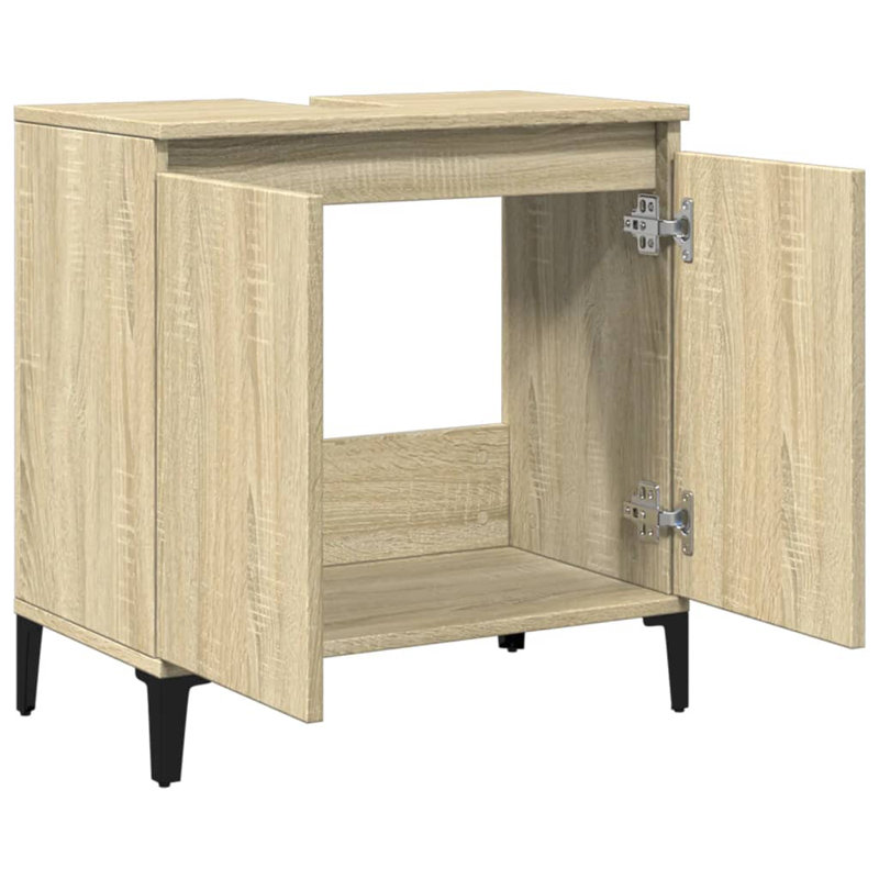 Rufaidah 58cm Single Bathroom Vanity Base Only, Sonoma Oak