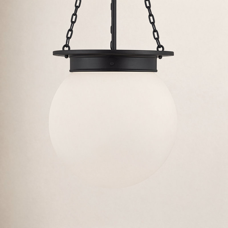 Luminaire sphère suspendu 3 lumières Chachi, Noir mat