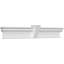 Traverse Endurathane Craftsman avec plate Keystone, largeur du bas 57 po x largeur du haut 65 1/2 po x H 12 po x P 1 1/4 po, apprêtée en usine-30774563