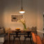 Luminaire suspendu moderne à deux tons avec îlot de cuisine noir et laiton avec abat-jour en verre blanc - base à une lumière E26 de 11,4 po-654512322-654512320
